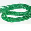Natural Untreated Unheated Green Emerald Faceted Roundel Beads Strand Length 8 Inches and Size 3mm to 6mm approx. Emerald is a gemstone, and a variety of the mineral beryl colored green by trace amounts of chromium and sometimes vanadium. 